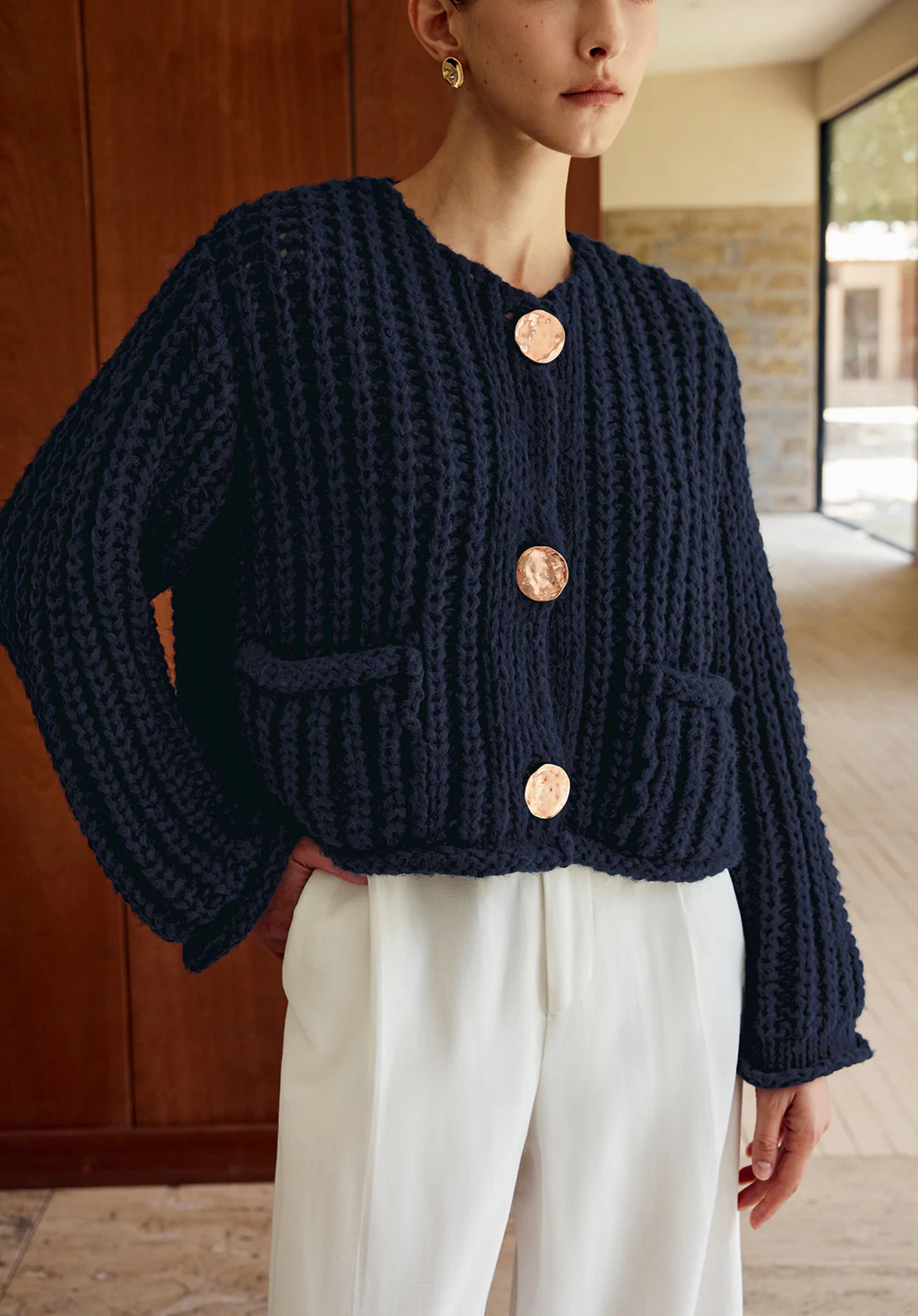 Kurzer Strick-Cardigan