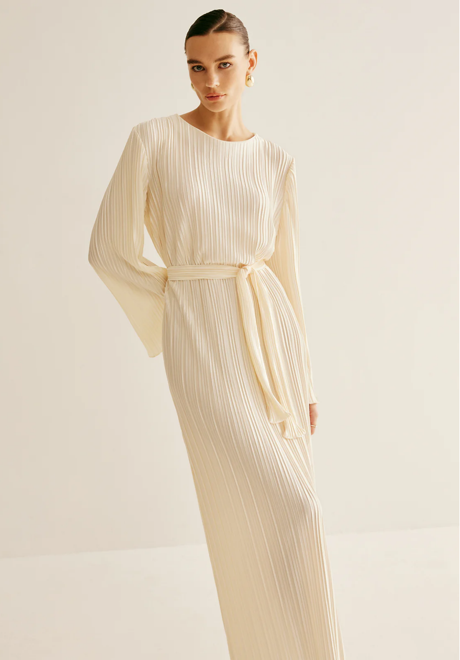 Plissee-Rüschenkleid