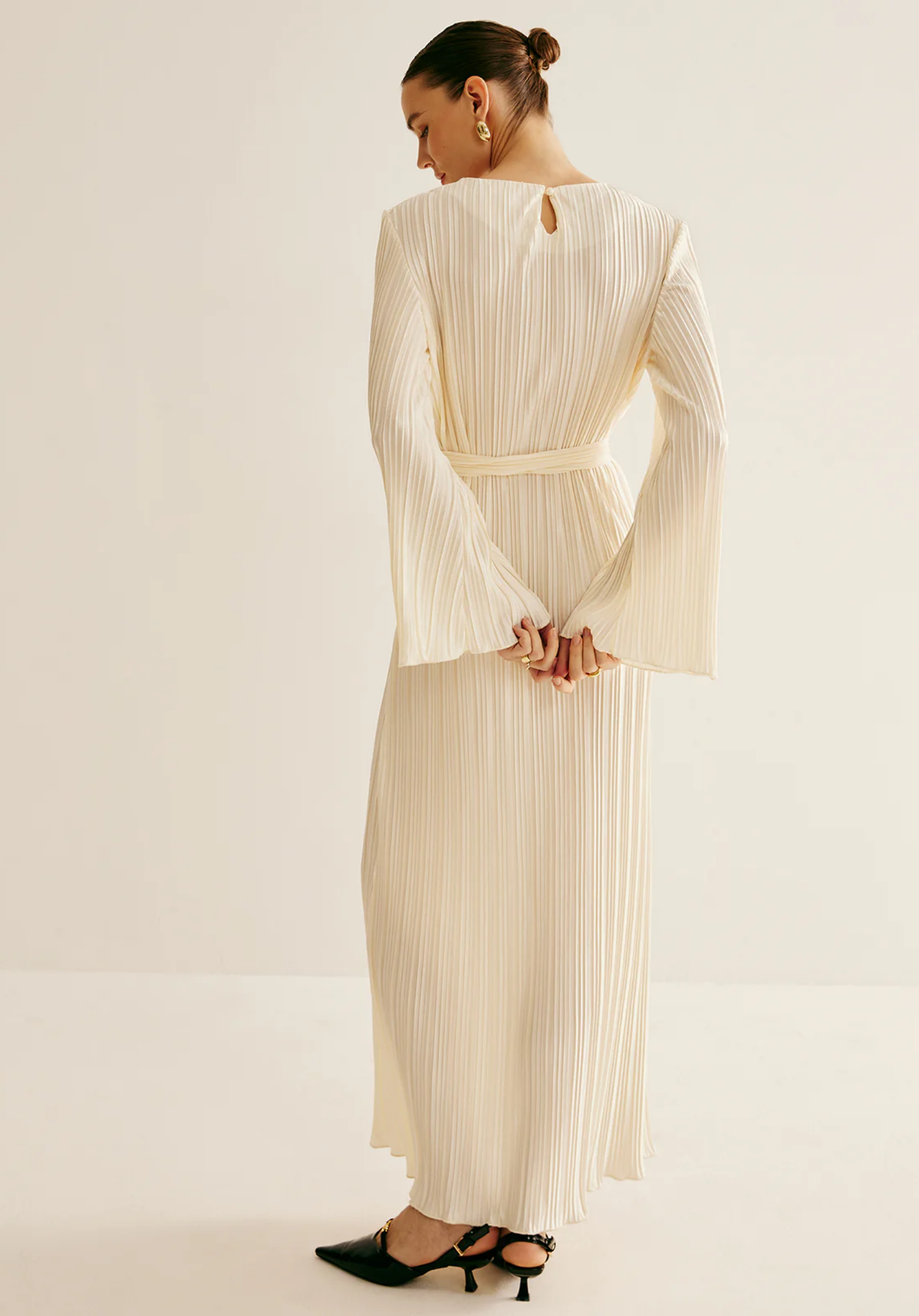 Plissee-Rüschenkleid