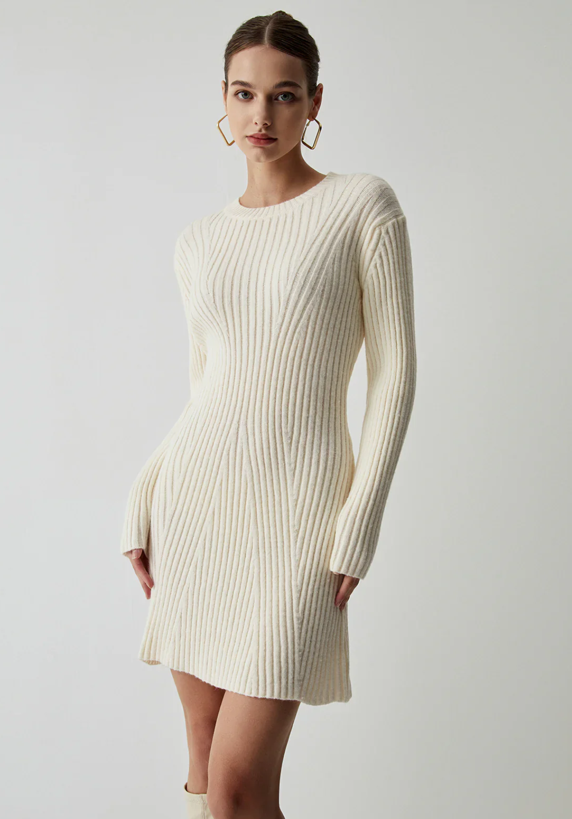 Minikleid aus Rippstrick