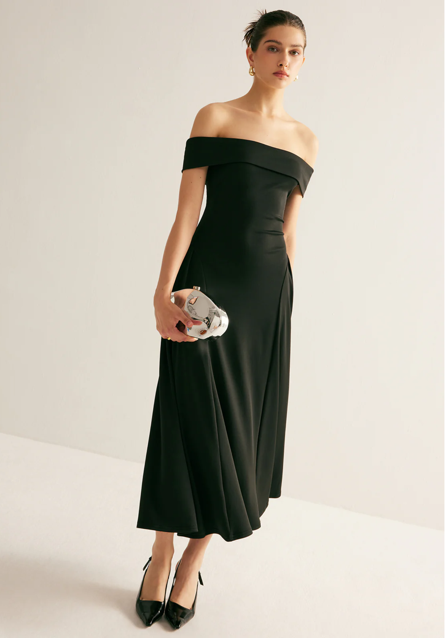 Plissiertes Maxikleid