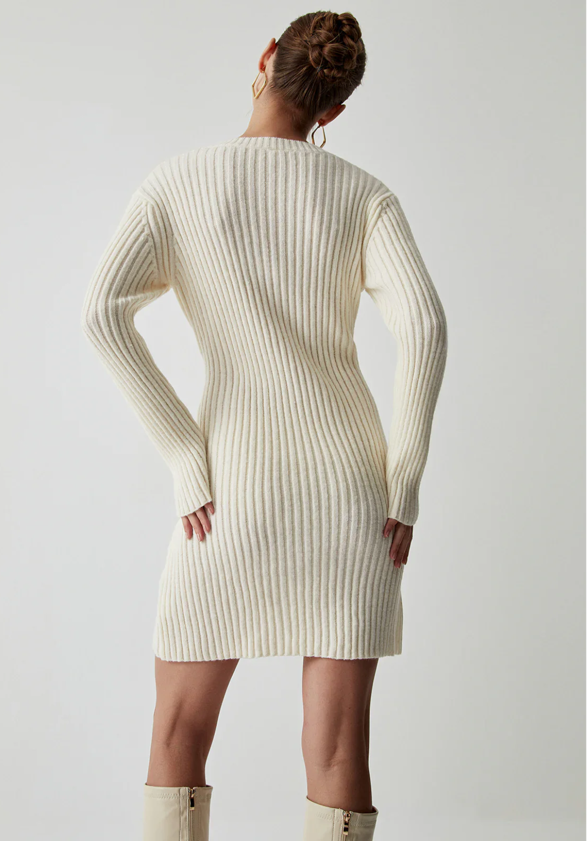 Minikleid aus Rippstrick