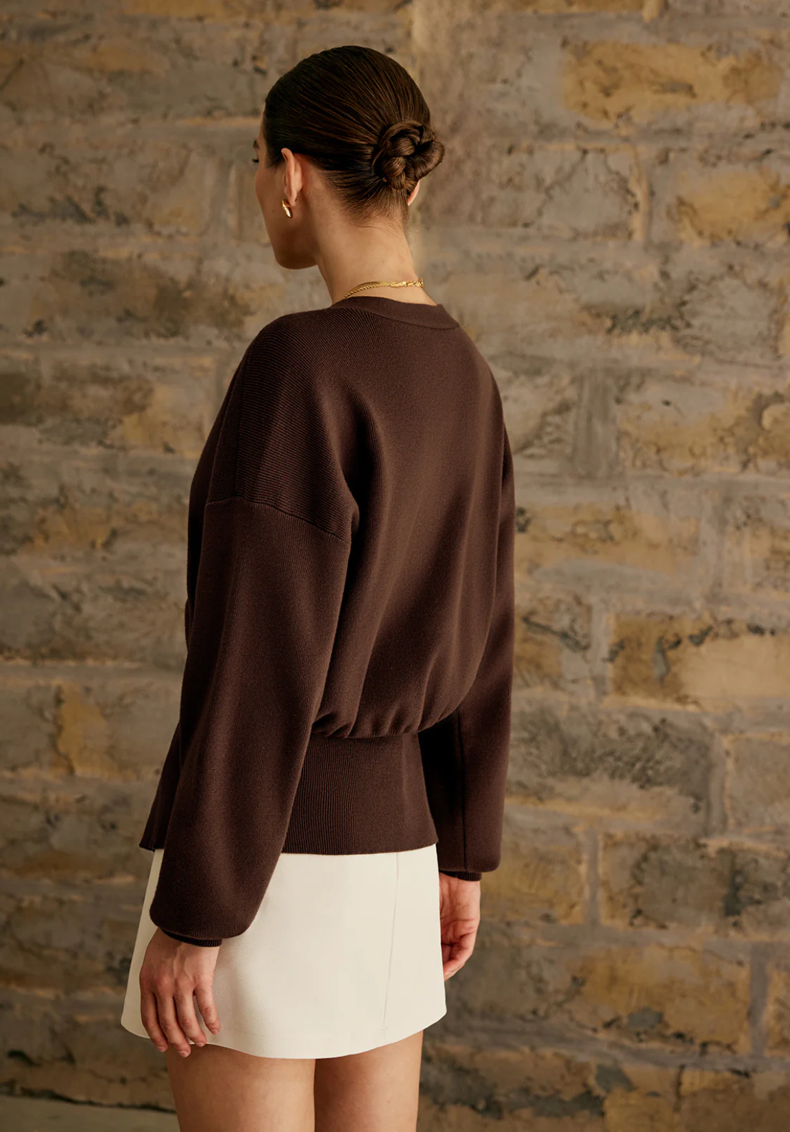 Strickjacke mit V-Ausschnitt